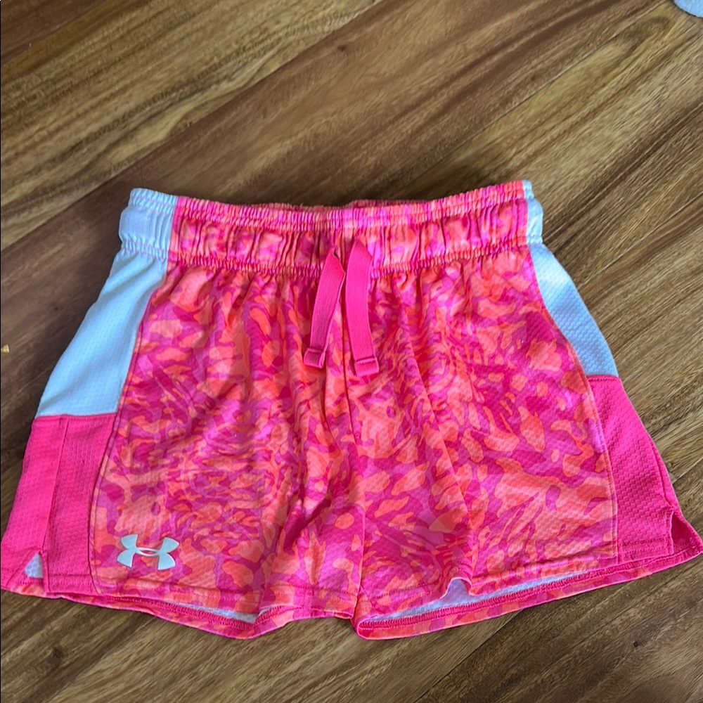 Under Armour Youth Girls Large Hot Pink Athletic Shorts